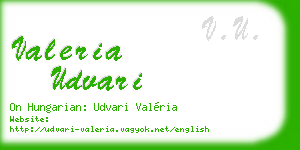 valeria udvari business card